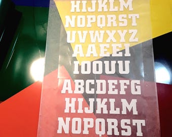 Set of 82-  HTV- Iron on- 3.5" Letters With PUNCTUATION