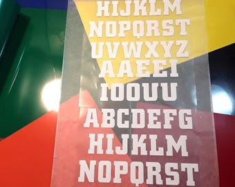 Set of 82-  HTV- Iron on- 1" Letters With PUNCTUATION