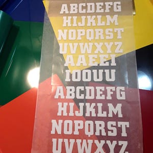 Set of 82-  HTV- Iron on- 2.5" Letters With PUNCTUATION