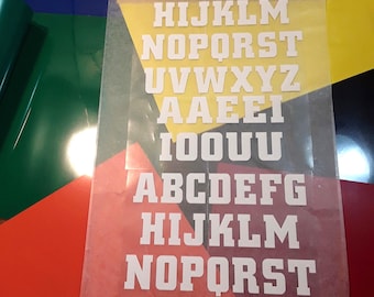 Set of 82-  HTV- Iron on- 2.5" Letters With PUNCTUATION