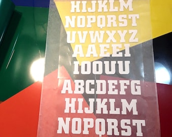 Set of 82-  HTV- Iron on- 3" Letters With PUNCTUATION