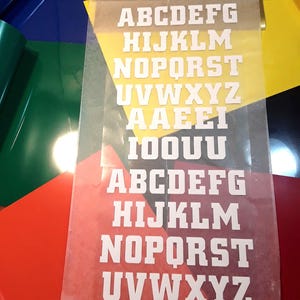 Set of 82-  HTV- Iron on- 1.5" Letters With PUNCTUATION