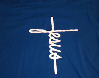 Jesus Cross- Iron On -HTV