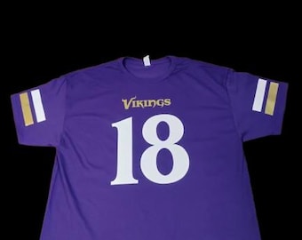 Vikings Replica Jersy Style T Shirt- Personalized