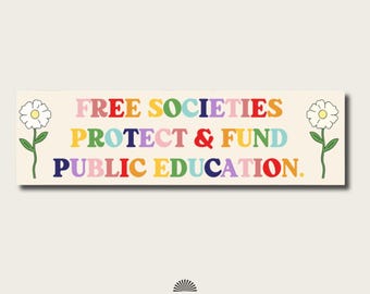 Pegatina para parachoques "Financiamiento de las escuelas públicas": vinilo de justicia educativa