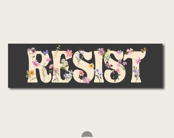 Resist Fascism Autoaufkleber: Florales Anti-Trumpf-Auto-Aufkleber