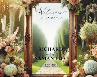Custom Wedding Sign Decal: Personalized Names & Date