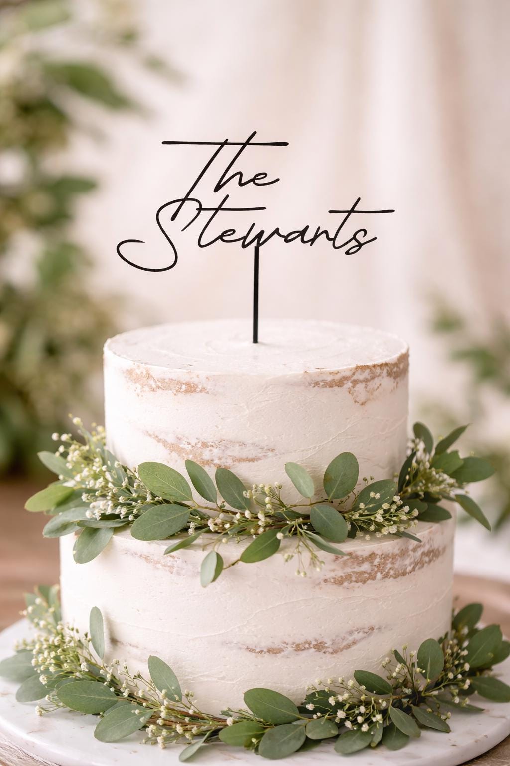 Cake Topper Inscription Sample Custom Script Cake Topper: Elegant Wedding, Anniversary, Bridal Shower ...