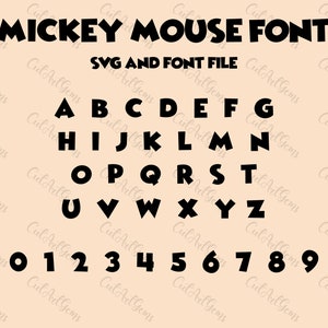 Police alphabétique de la souris SVG, lettres SVG, Cricut SVG, fichier de découpe vinyle, otf, svg, pdf, jpg, png, gif