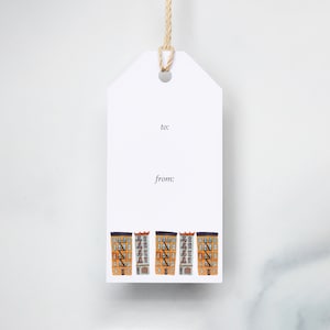 Watercolor Apartments Gift Tag, City Dweller, Family Gift Tags, Couples Gift Tag, Hostess Gift Tag, To From Tag, NYC, 6 TAGS/PACK