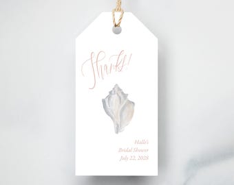 Coastal Bridal Shower Favor Tags