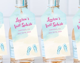 Customizable Beach Bachelorette Favor Tags – Set of 6