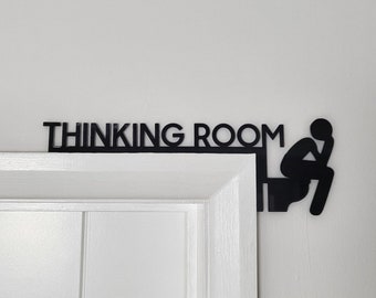 Toilet Door Sign Door Topper Loo Sign | Thinking Room