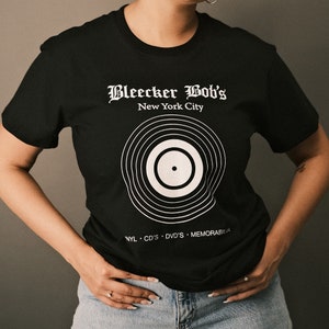 Bleecker Bobs Tshirt/Music Memorabilia Gift/Vintage Indie Record Store/New York City/Bleeker Street/Records/ Vinyl Collector Gift/Retro/NYC