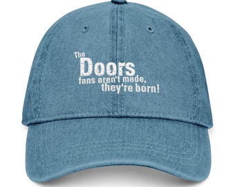 The Doors Fans Born Embroidered Denim Baseball Cap