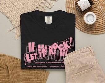 Let it Rock Tshirt: 80s Melrose Ave Los Angeles Store/Rock 'n' Roll Fashion