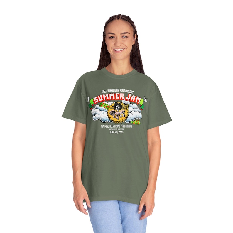 Summer Jam 73 Music Festival Tee/Watkins Glen/1970s concert/Allman Bros/Psychedelic Tshirt/Trippy Graphic Tee/Acid Tshirt/Hippie Tshirt image 2