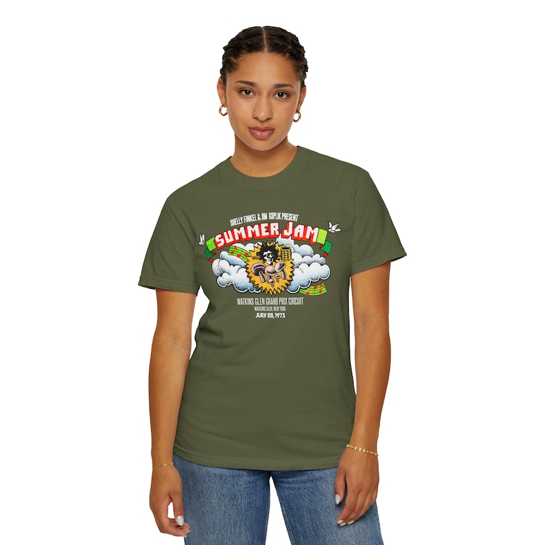Summer Jam 73 Music Festival Tee/Watkins Glen/1970s concert/Allman Bros/Psychedelic Tshirt/Trippy Graphic Tee/Acid Tshirt/Hippie Tshirt image 5