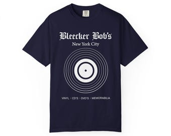 Bleecker Bob's New York City Record Store Graphic T-Shirt – Music Memorabilia Tee