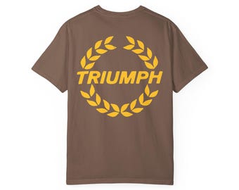 Triumph Retro Racing Tee Front and Back Print
