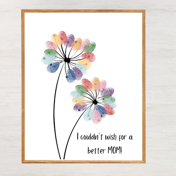 Mothers Day Craft, Gift for Mom, Thumbprint Craft, Toddler Craft, Baby Craft, Daycare Craft, Preschool Craft, Homeschool Activity