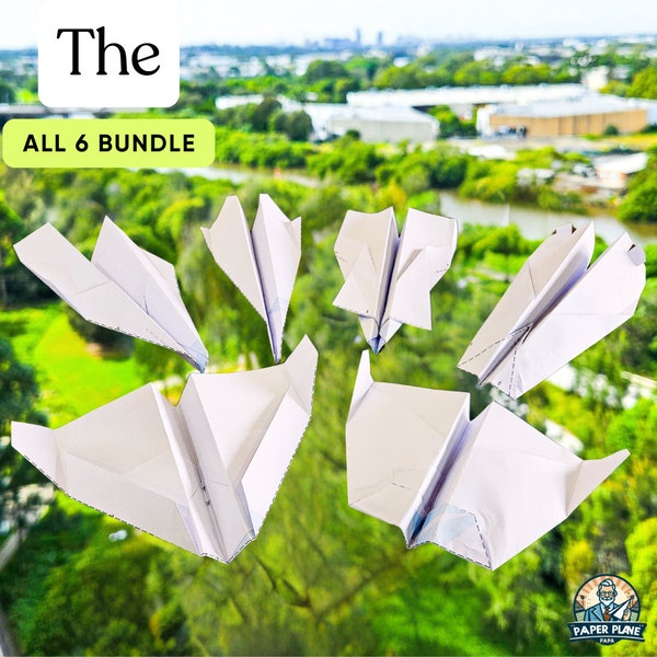 Premium DIY Paper Plane Kit: Set of 6 Expertly Engineered Designs for Endless Flight Fun!