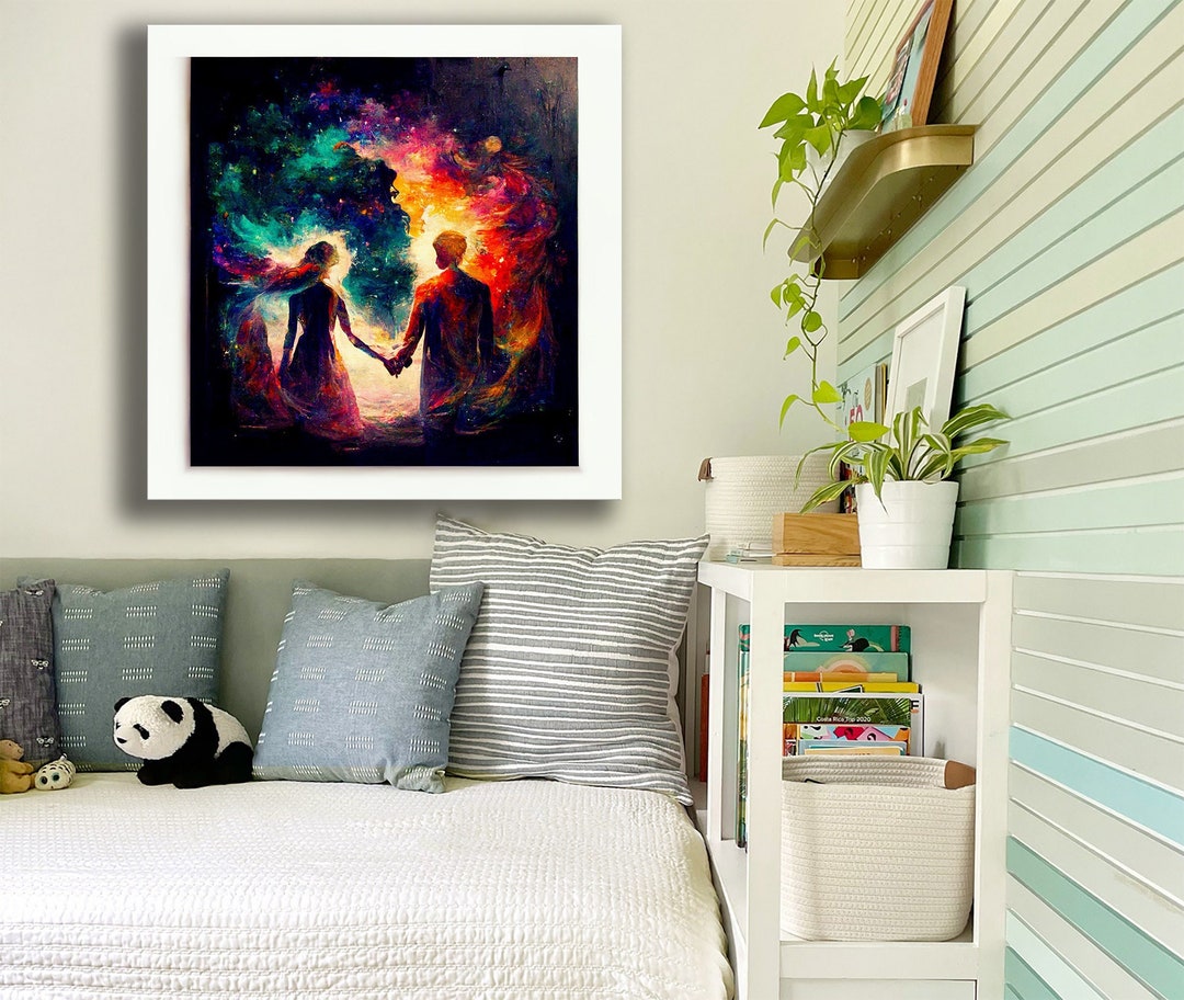 Couple Printable Wall Art,couple Digital Print,a Young Couple' S