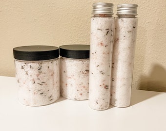 Sais de banho botânicos de lavanda | Presentes de banho | Banho de imersão | Sal de banho natural