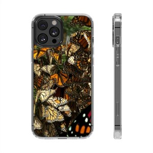 Clear Phone Cases, Monarch Butterflies