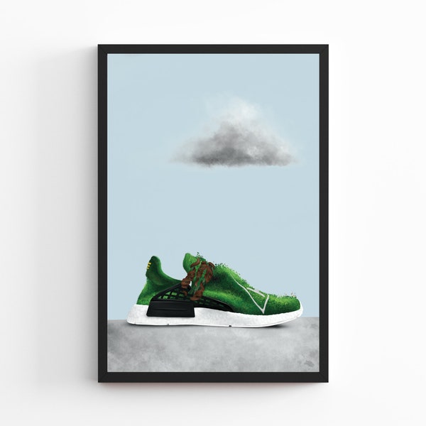NMD Sneaker Poster | Hypebeast Wall Decor| Sneaker Wall Decor | Shoe Poster Art | Wall Art | Pharell| Gifts for Him