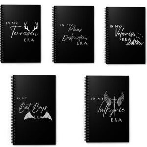 Sarah J Maas ACOTAR TOG In meiner Era Spiralregel linierte Notizbücher, Buchclubgeschenk, Velaris, Fledermausjungen, Terrasen, Walküre, Maas Zerstörung,