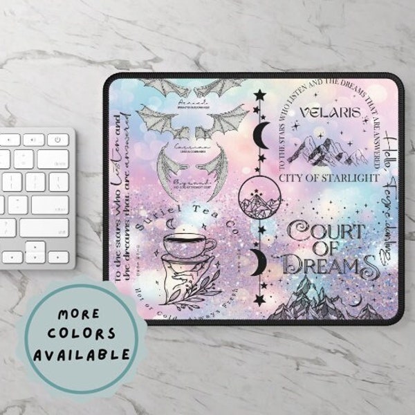 Captivating Best Selling Sarah J Maas ACOTAR Mouse Pad, Book Club Gift, Holiday Gift, Stocking stuffer, Office gift, Feyre & Rysand, Fan Fav