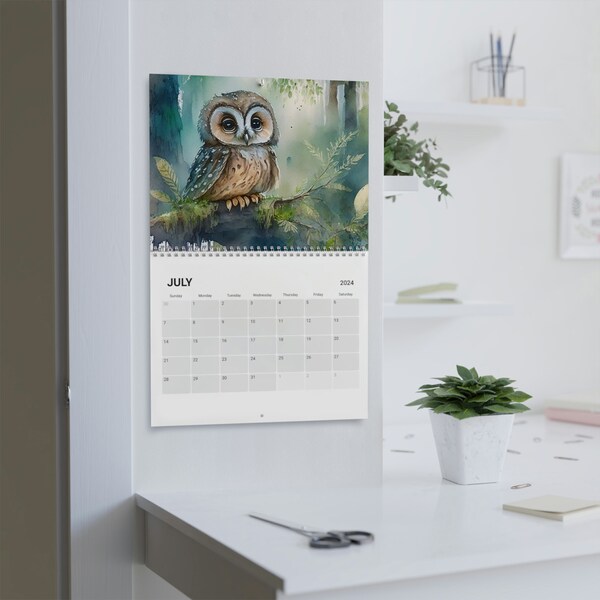 2024 Owl Calendar Etsy