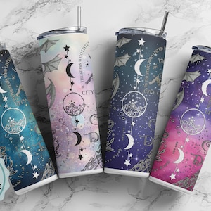ACOTAR Velaris Tumbler: Sarah J Maas Stainless Steel 20 oz with Lid