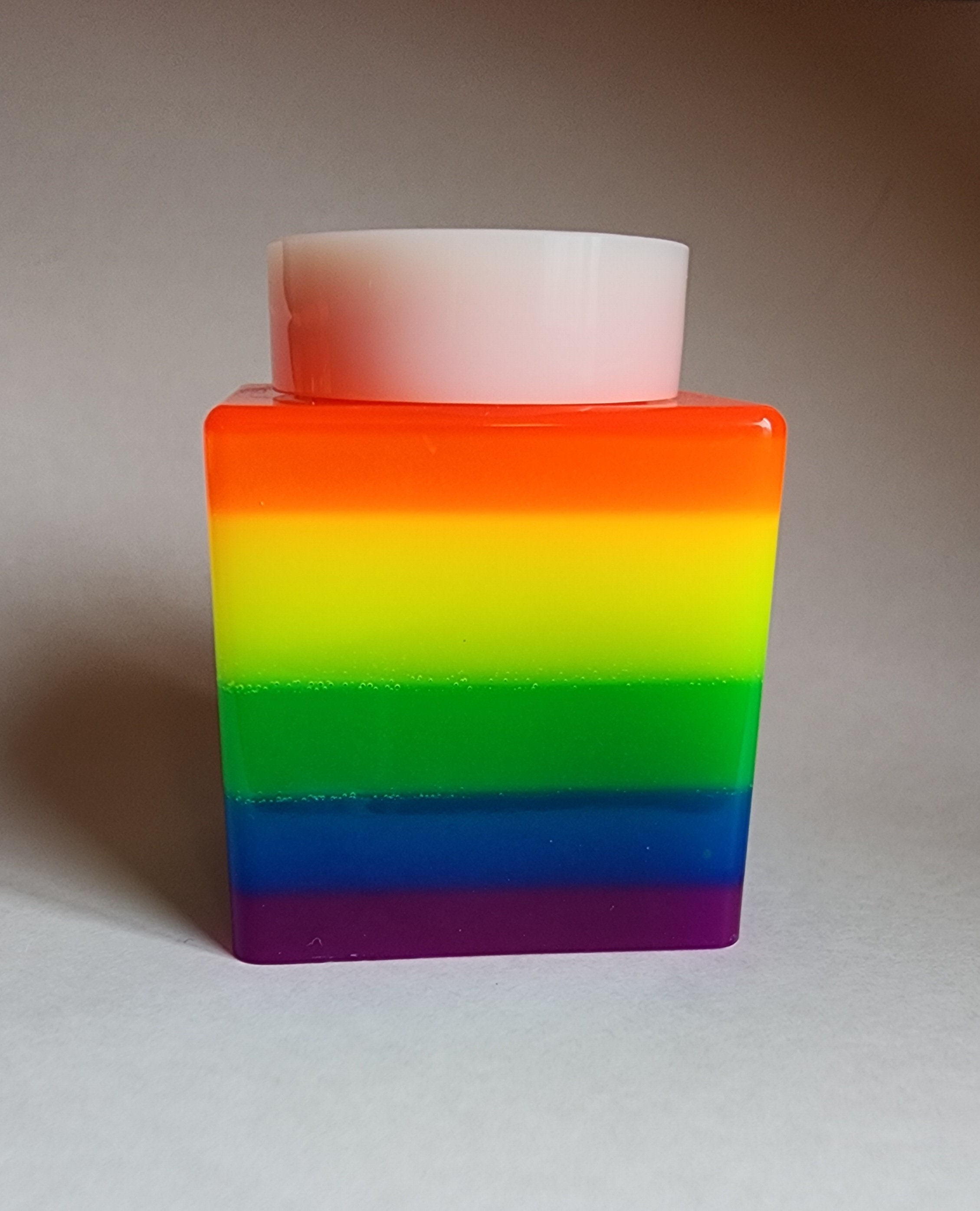 Rainbow Resin Jar - Etsy