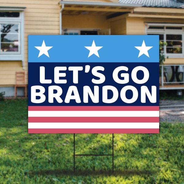 Lets Go Brandon Yard Sign Etsy