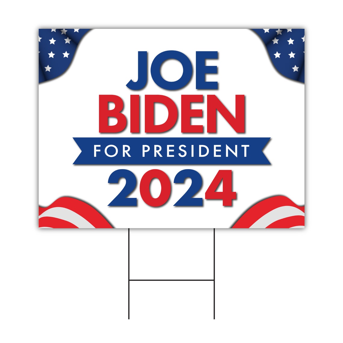 Yard Sign Joe Biden 2024, Coroplast Joe Biden for President 2024 Lawn ...