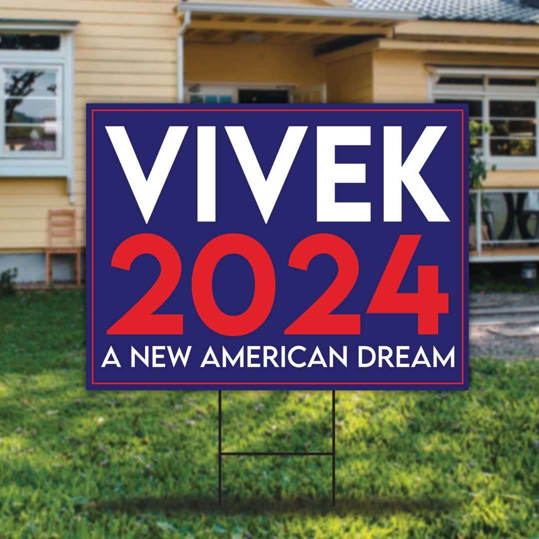 Yard Sign Vivek 2024 Coroplast Vivek Ramaswamy for President Etsy