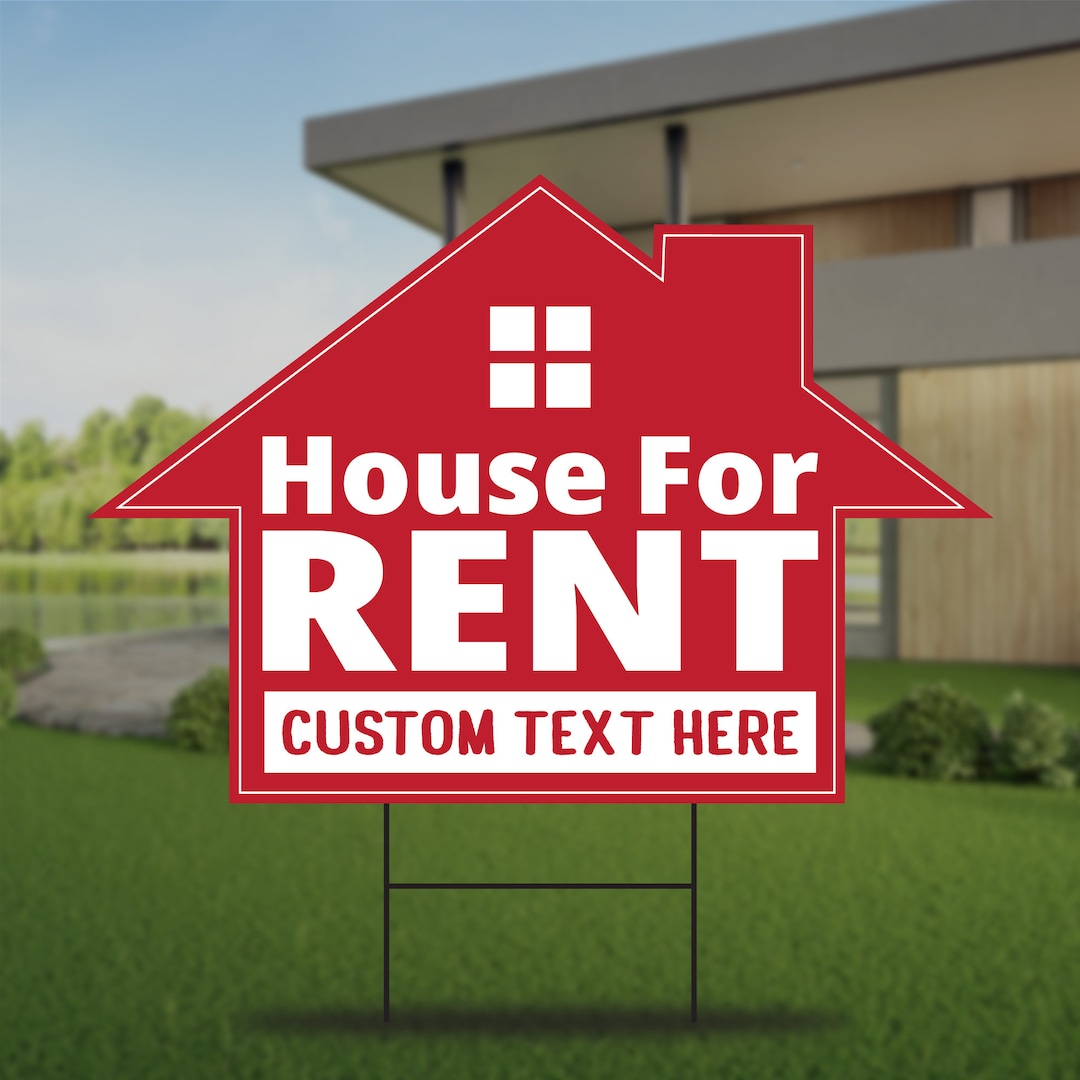 Personalized House for Rent Yard Sign, Custom House for Rent Sign With