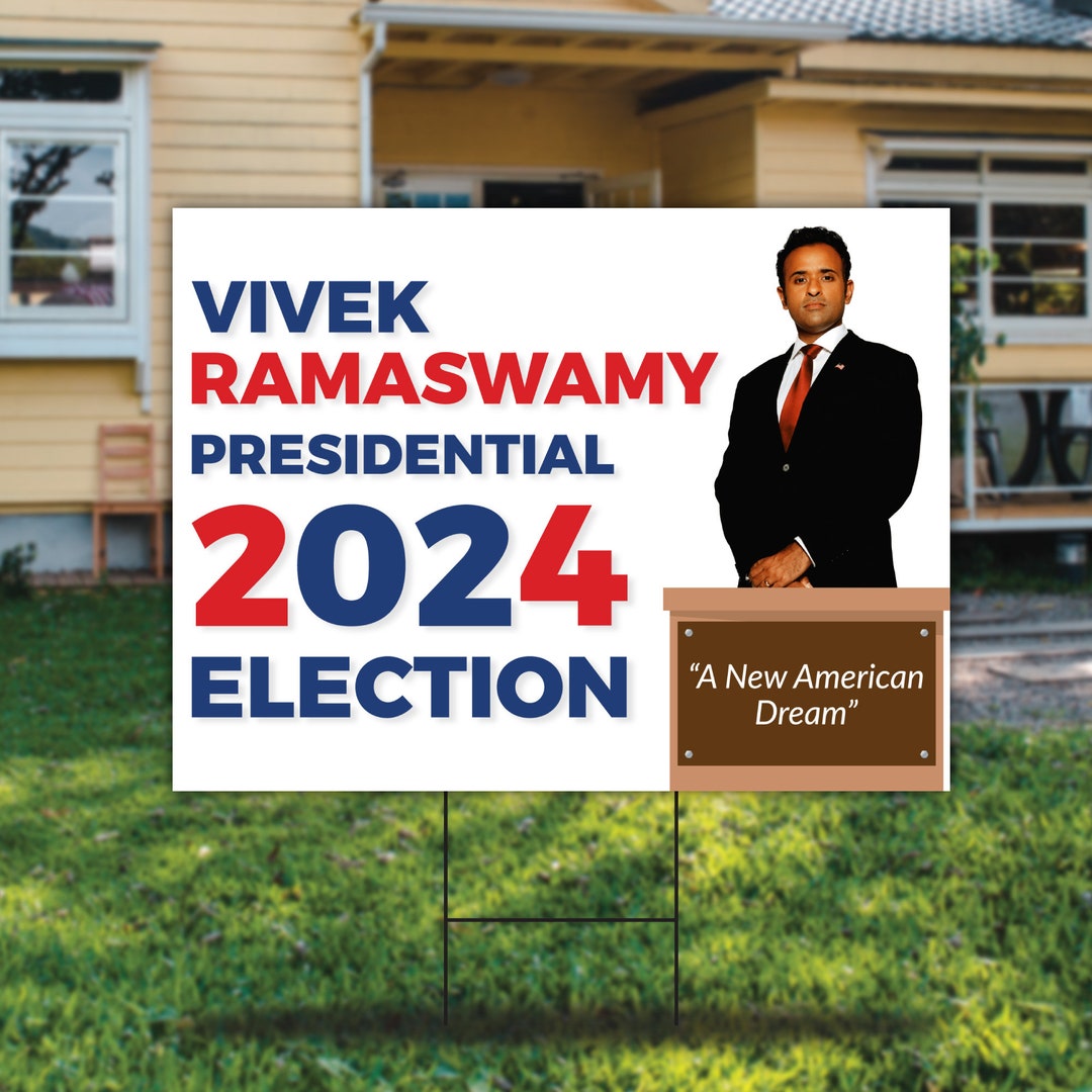Yard Sign Vivek 2024 Coroplast Vivek for President 2024 Lawn Etsy