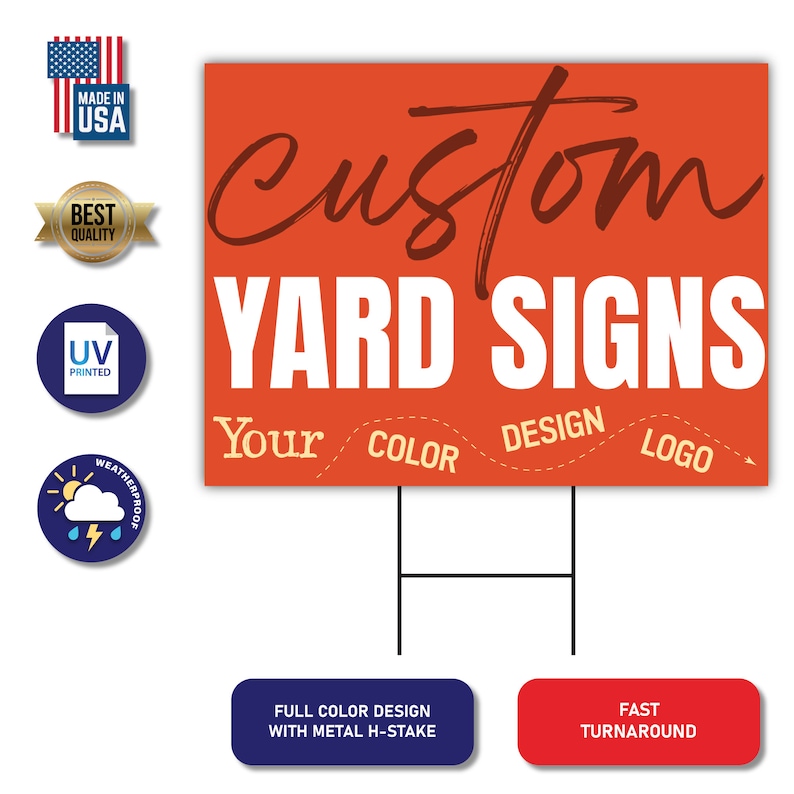 Personalized Yard Sign Design, Coroplast Custom Yard Sign,custom Lawn