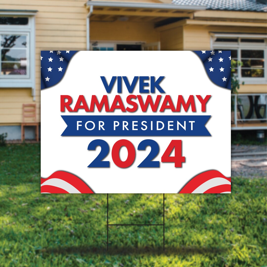 Yard Sign Vivek 2024 Coroplast Vivek Ramaswamy for President Etsy