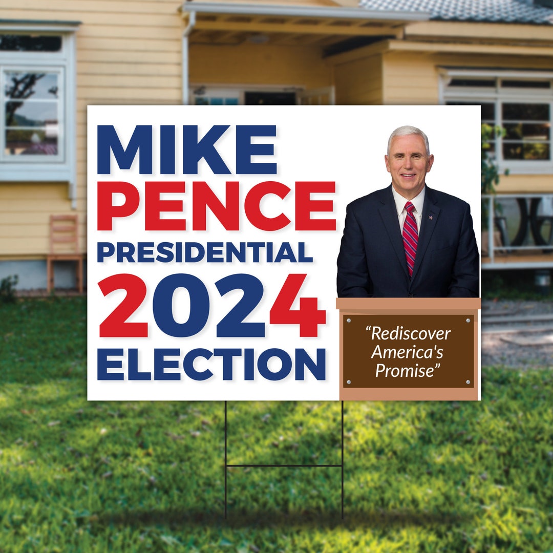 Yard Sign Mike 2024, Coroplast Mike for President 2024 Lawn Sign, 2024