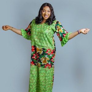 Lime African Dress