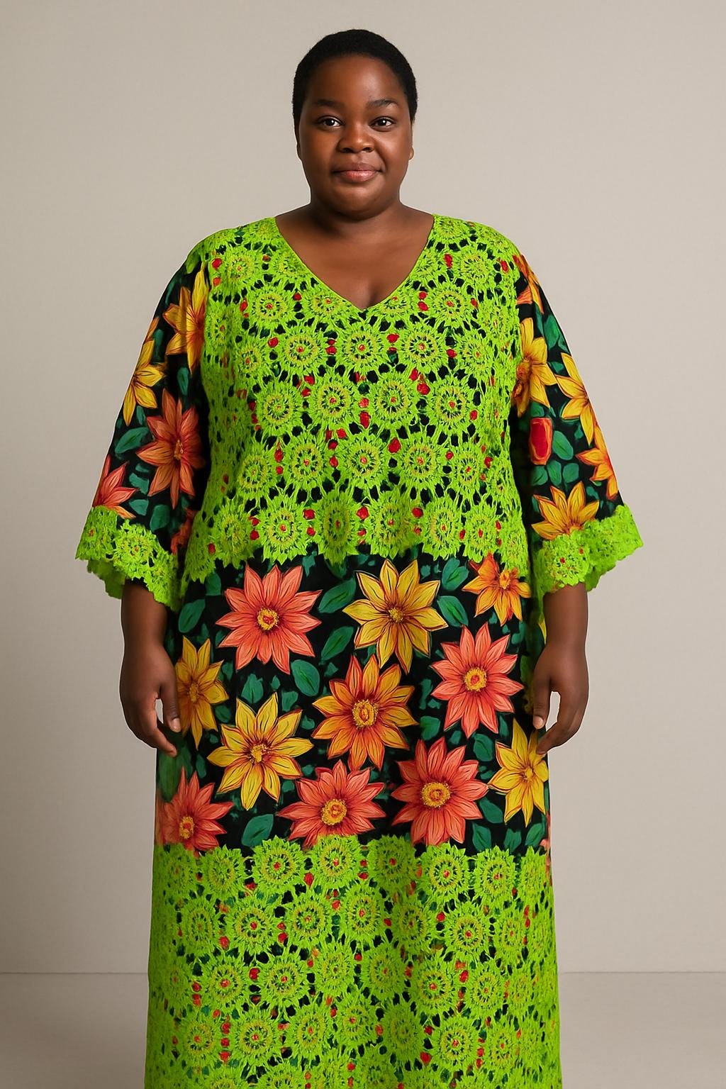 green emerald velvet dress Mofi African Prin Midi Dress