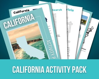 California Activity Pack for Roadschool and Vacation