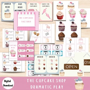 Bakery Dramatic Play, Pretend Play, Play Kit, Classroom Dramatic Play, Home Dramatic Play, Playroom, Cupcake shop, Restaurant