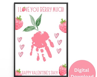 Valentines Day Craft, Preschool Activities Handprint Craft for