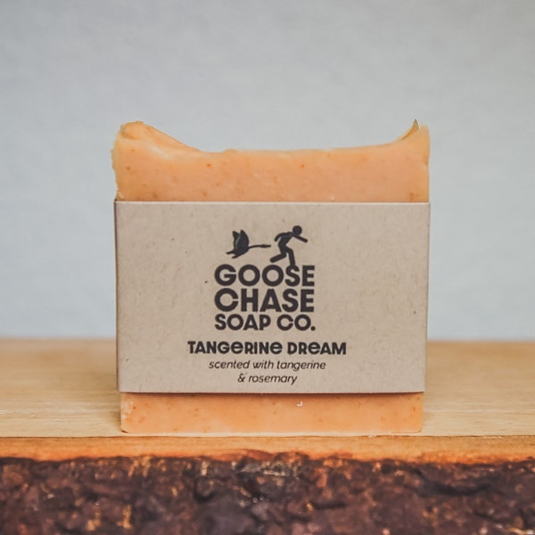 DISCOUNT - B Grade Tangerine Dream | Natural shea butter bar soap with tangerine, rosemary, and orange peel