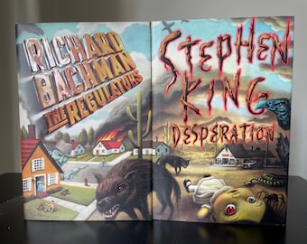 Desperation and The Regulators by Stephen King matching covers set 1996